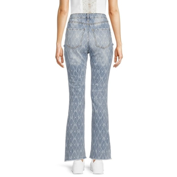 No Boundaries Butterflies Print Juniors Five Pocket Flare Jeans Size 17 NEW - Picture 13 of 14